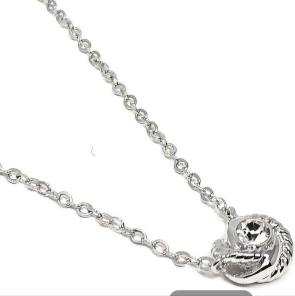 Kate Spade Infinity Beyond Knot Mini Pendent Silver W/ Dusty - Picture 5 of 7